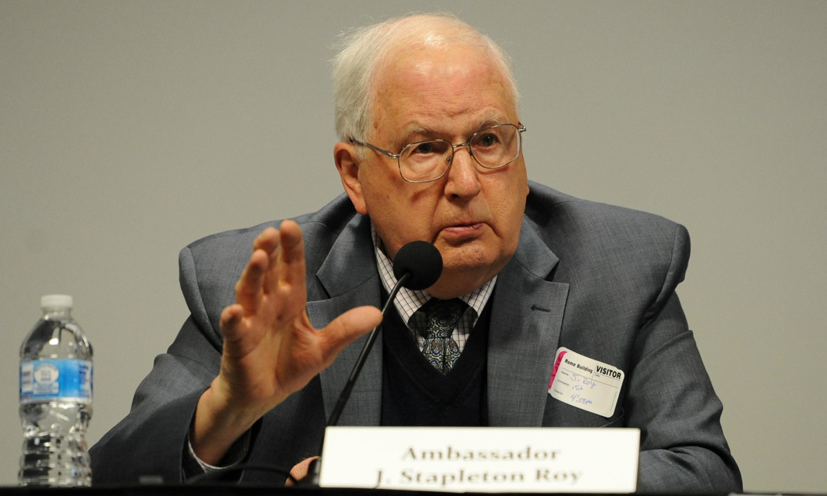Former US ambassador to China J. Stapleton Roy Photo: VCG