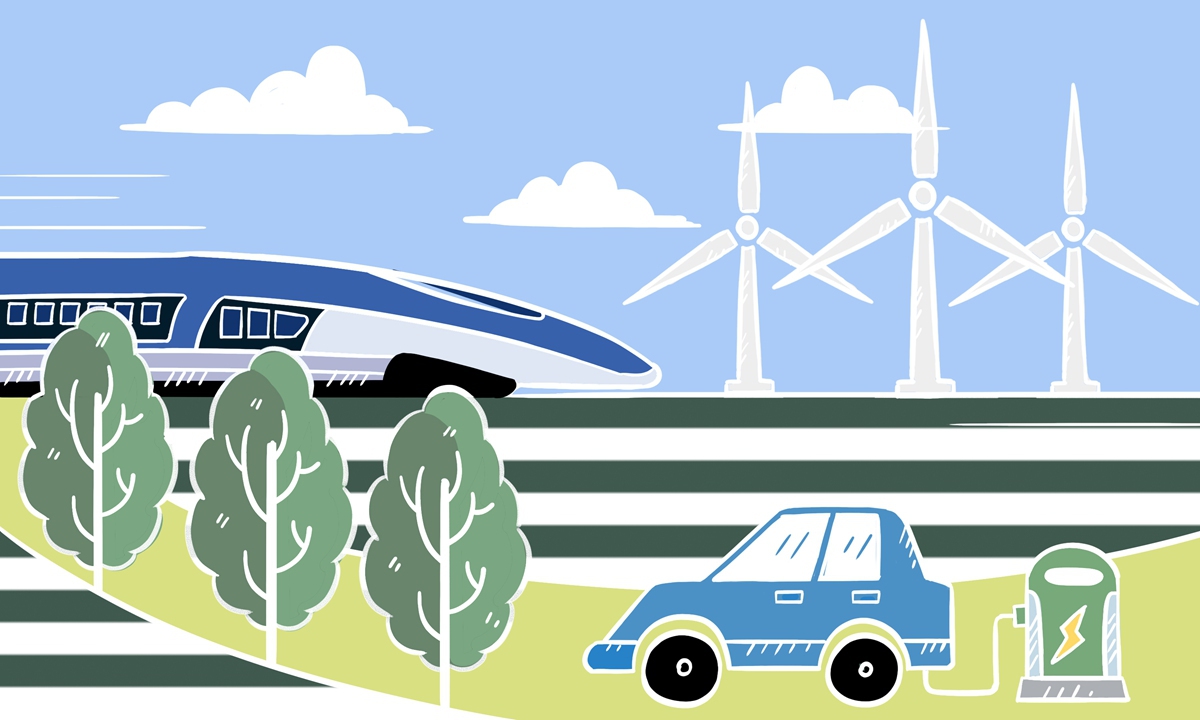 green growth Illustration: Chen Xia/Global Times