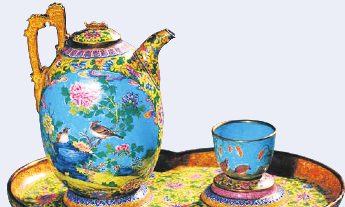 Cloisonne enamel tea set Photo: Courtesy of the China Intercontinental Press 