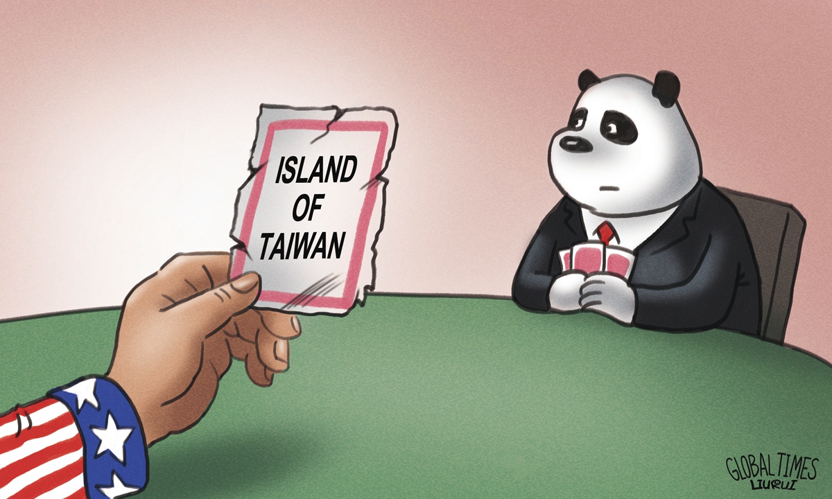 US, China, Taiwan island  Illustration: Liu Rui/GT

