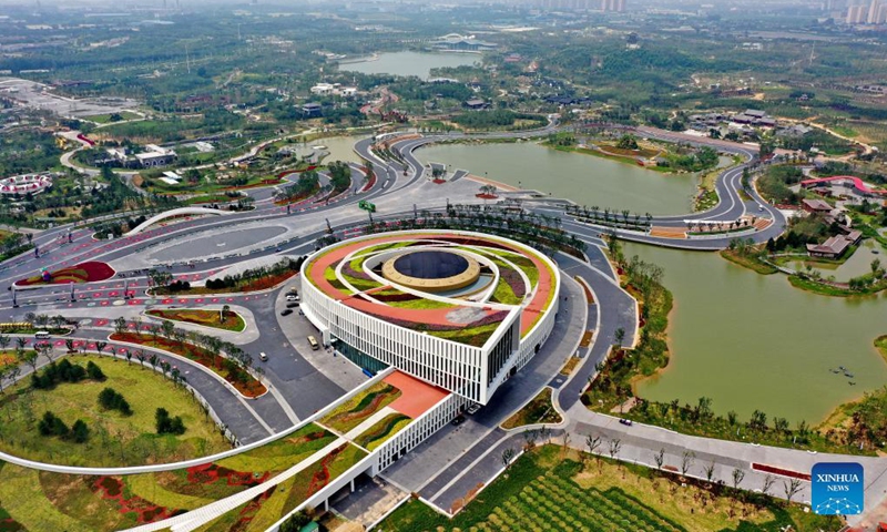 Aerial photo taken on July 26, 2021 shows the scenery of the Tangshan Huahai project, in Tangshan, north China's Hebei Province.Photo:Xinhua