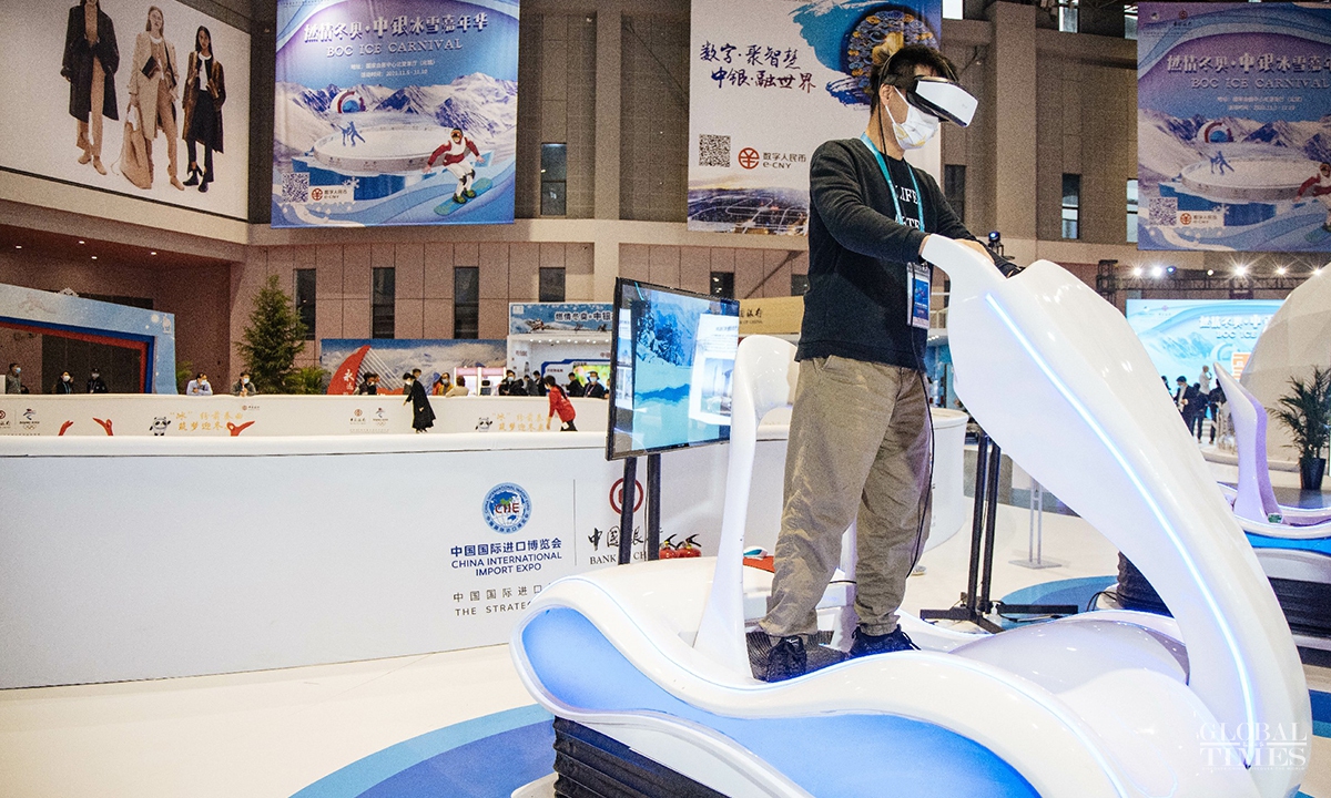 CIIE exhibitors gear up for the upcoming Beijing Winter Olympics Photo:Li Hao/GT