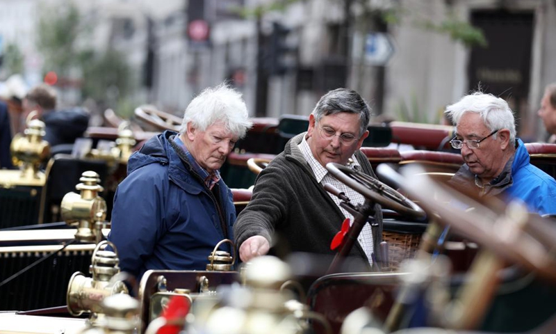 People tour the annual Regent Street Motor Show in London, Britain, Nov. 6, 2021.Photo:Xinhua