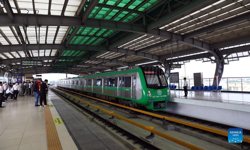 Photo taken on Nov. 6, 2021 shows the Cat Linh station in Hanoi, Vietnam. Authorities of the Vietnamese capital Hanoi inaugurated the China-built Cat Linh-Ha Dong metro line project on Saturday, making it the first metro line in the country to start commercial operation. Photo: Xinhua