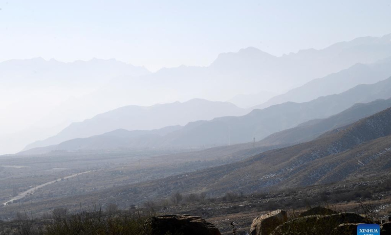 Photo taken on Nov. 12, 2021 shows a view of Helan Mountain, in northwest China's Ningxia Hui Autonomous Region. Photo: Xinhua