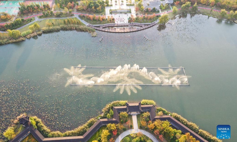 In recent years, Jiangsu Province in east China has promoted the restoration of the Yangtze River ecological environment with green development. Local authorities have dismantled illegal docks, shut down polluting enterprises and facilitated ecological  wetlands on both sides of the river. Many years of tree planting and wetland protection along the river in Jiangsu have paid off. Photo: Xinhua