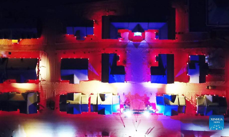 Aerial photo shows a scene at Shuangfeng Forest Farm in northeast China's Heilongjiang Province, Nov 18, 2021. Shuangfeng Forest Farm, dubbed Snow Town of China, receives up to 180 days of snow every year, and the average annual snow thickness is 2.6 meters.Photo:Xinhua