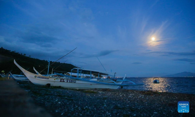 The moon is seen in Batangas Province, the Philippines on Nov 18, 2021.Photo:Xinhua