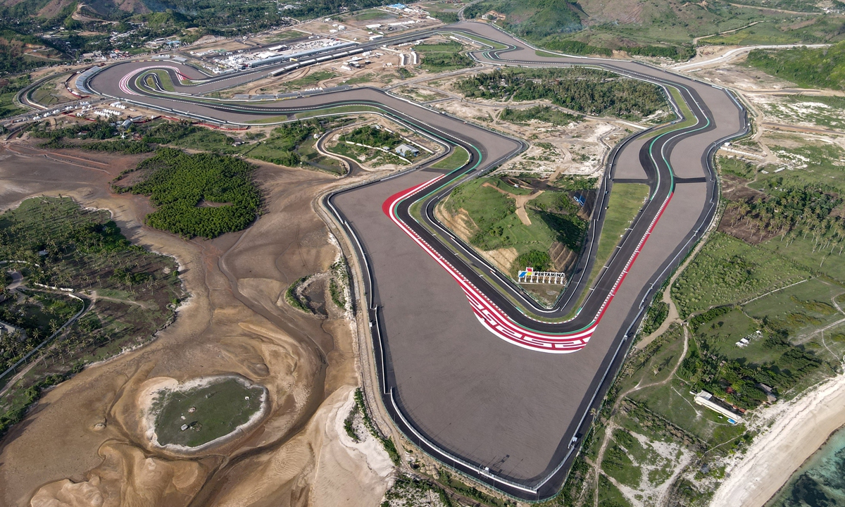 Aerial view of the Mandalika International Circuit Photo: AFP