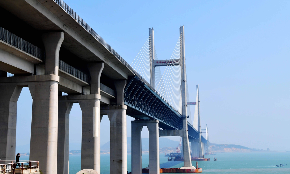 Pingtan Strait Road-rail Bridge Photo: VCG