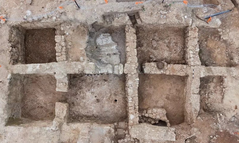 The photo shows the excavation site of an ancient Hellenistic farm in August in central Tel Aviv, Israel.Photo:Xinhua