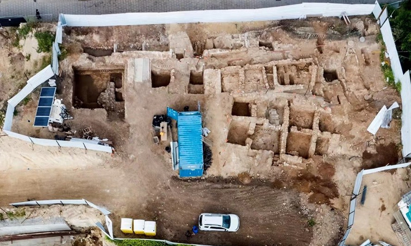 The photo shows the excavation site of an ancient Hellenistic farm in August in central Tel Aviv, Israel.Photo:Xinhua