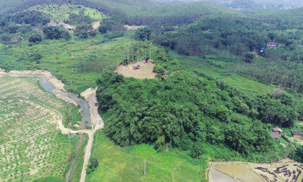 The Yanshanzhai site in Yingde, South China's Guangdong Province Photo: Courtesy of China's National Cultural Heritage Administration 