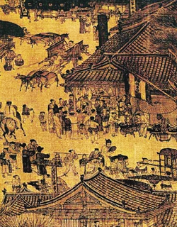 Part of Along the River During the Qingming Festival by Zhang Zeduan in the Northern Song Dynasty (960-1127) Photo: Courtesy of the China Intercontinental Press