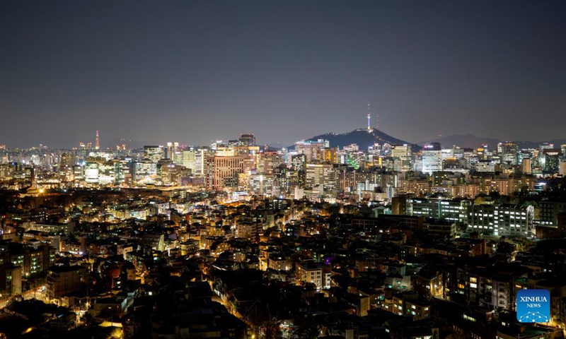 Photo taken on Dec. 1, 2021 shows the night view of Seoul, South Korea.(Photo: Xinhua)
