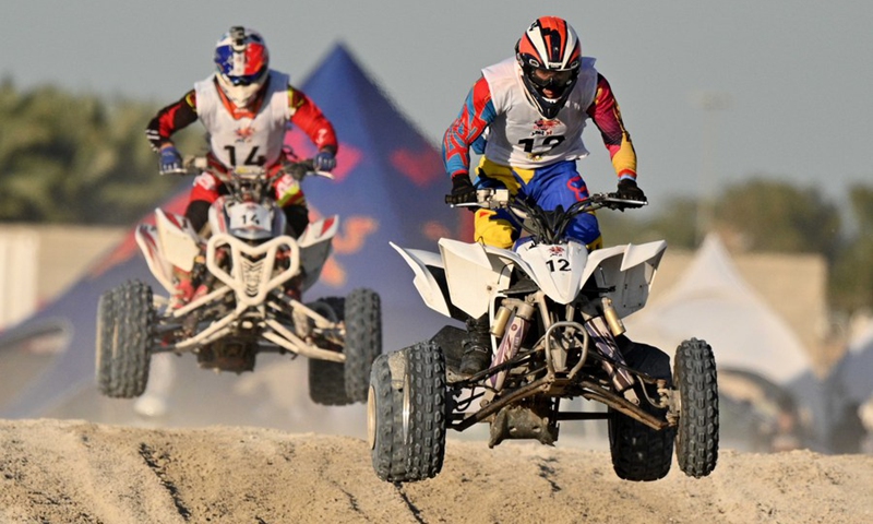 Exciting moments during land-and-sea quad bike race! - Global Times