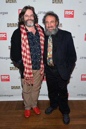 Director Gregory Doran and actor Antony Sher (right) attend an event on April 3, 2016 in New York City. Photo: AFP
