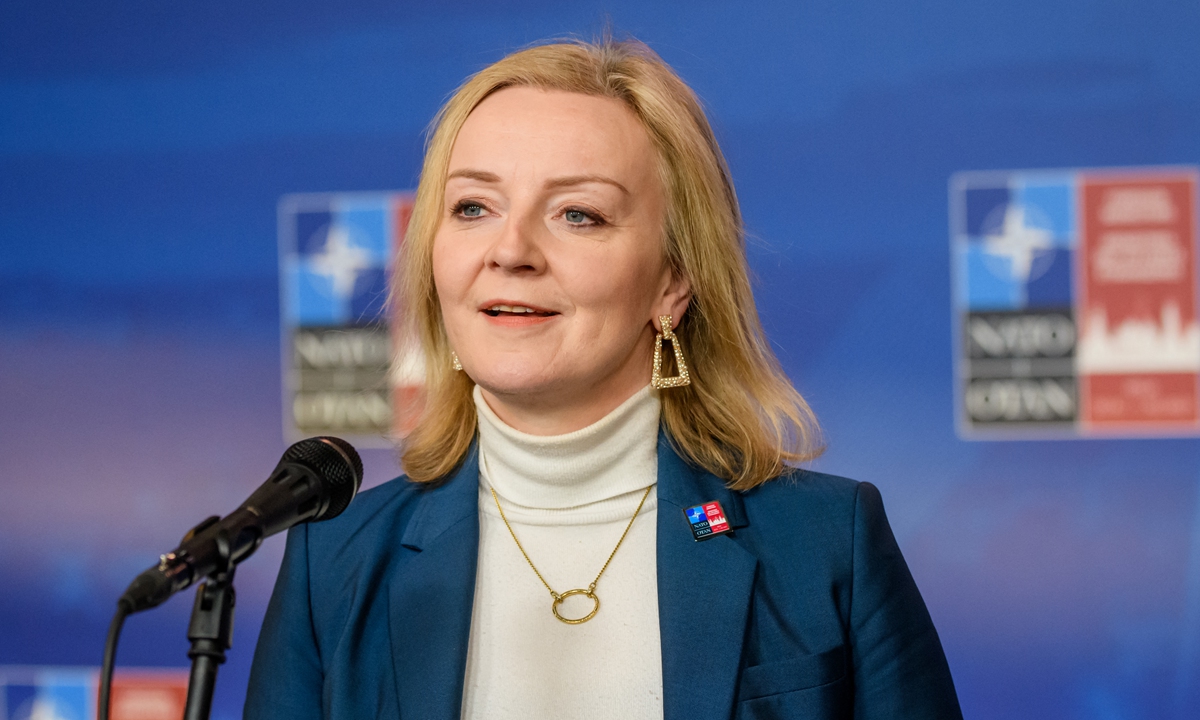 British Foreign Secretary Elizabeth Truss Photo: AFP