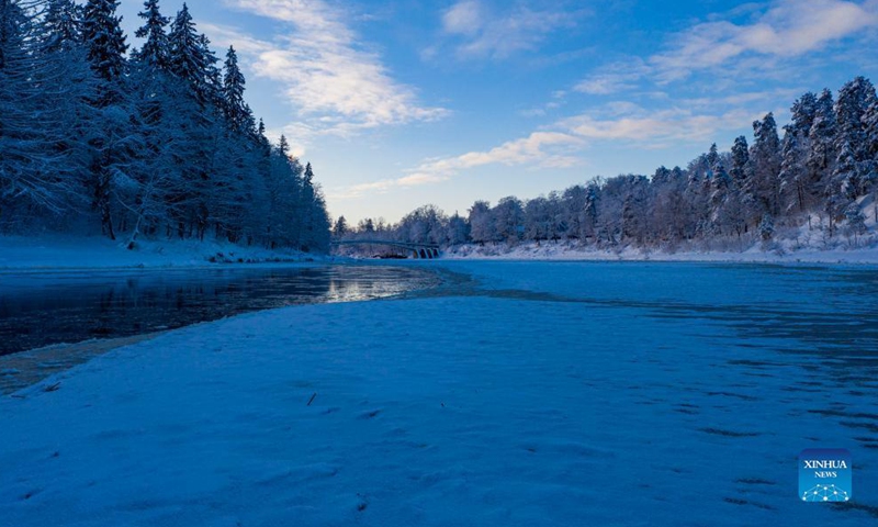 Photo taken on Dec. 5, 2021 shows the winter landscape in Ogre, Latvia.Photo:Xinhua