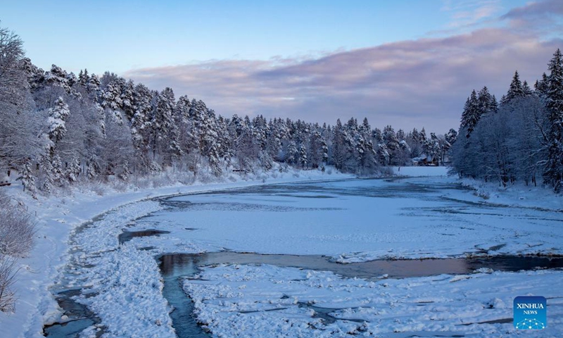 Photo taken on Dec. 5, 2021 shows the winter landscape in Ogre, Latvia.Photo:Xinhua