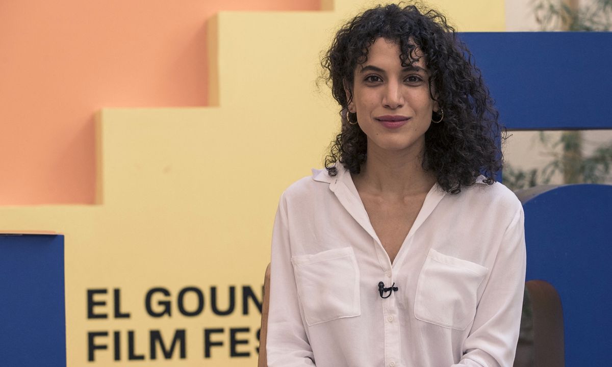 Iraqi actress and director Zahraa Ghandour poses for a photo in Egypt's Red Sea resort of El-Gouna on October 21, 2021. Photo: AFP