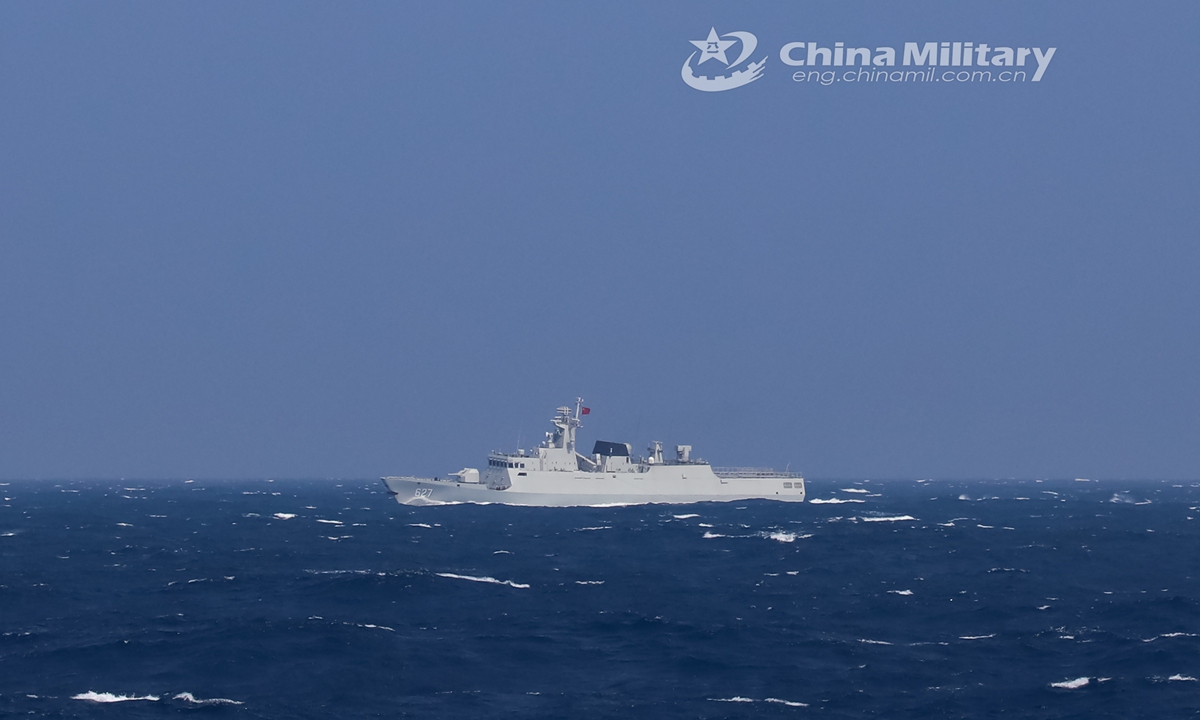 The guided-missile frigate Enshi (Hull 627) attached to a frigate flotilla with the navy under the PLA Southern Theater Command steams in waters of the South China Sea during a maritime training exercise in late November, 2021.Photo:China Military
