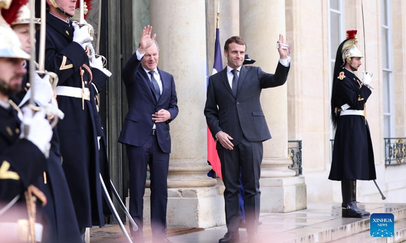 French President Greets New German Chancellor In Paris France Global Times