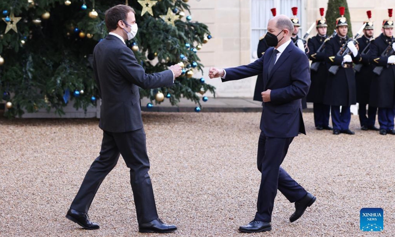 French President Greets New German Chancellor In Paris France Global Times
