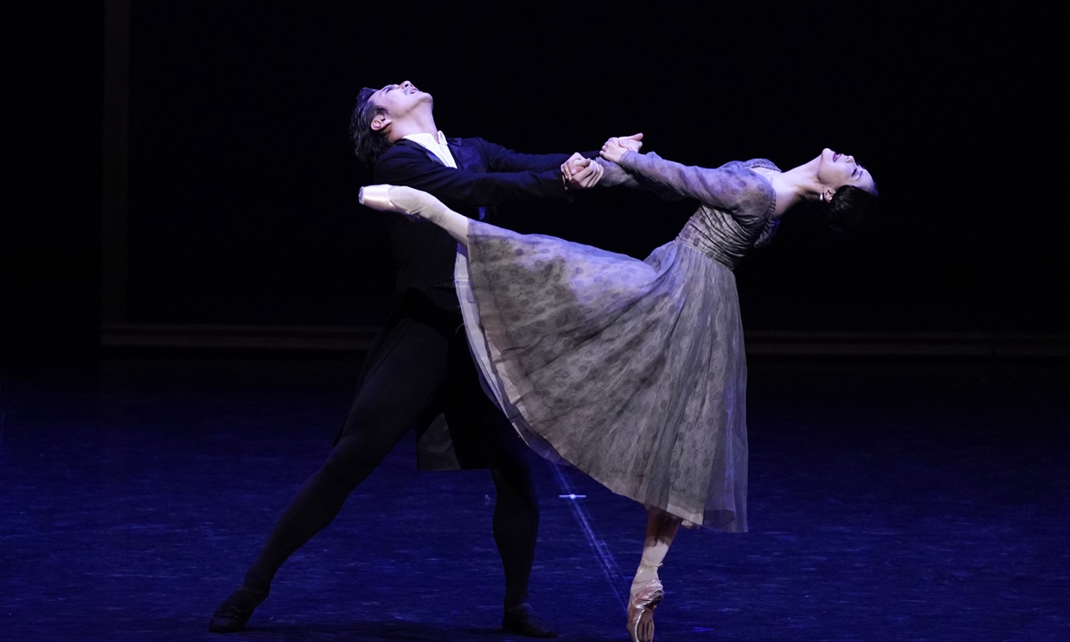 The National Ballet of China (NBC) performs <em>Onegin</em>, based on a novel by Russian author Alexander Pushkin, at Beijing Tianqiao Performing Arts Center from December 16-19, 2021. Photo: Courtesy of National Ballet of China