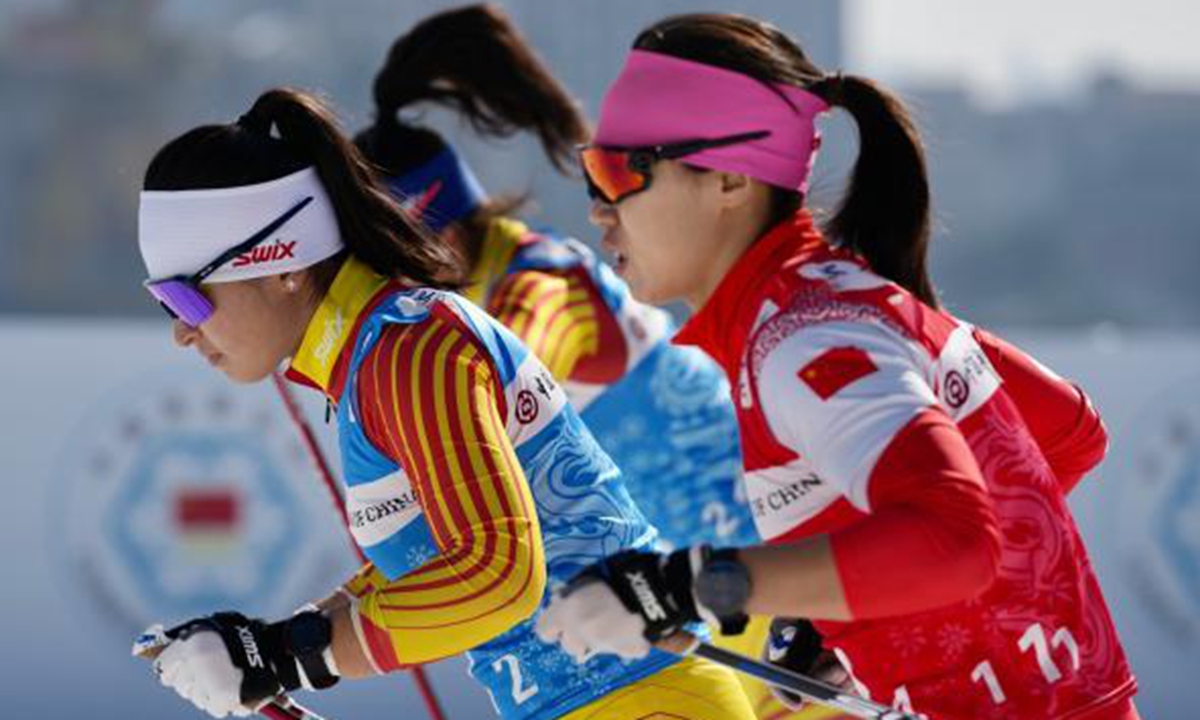 China's cross-country skiing team Photo: Snapshot of the Paper