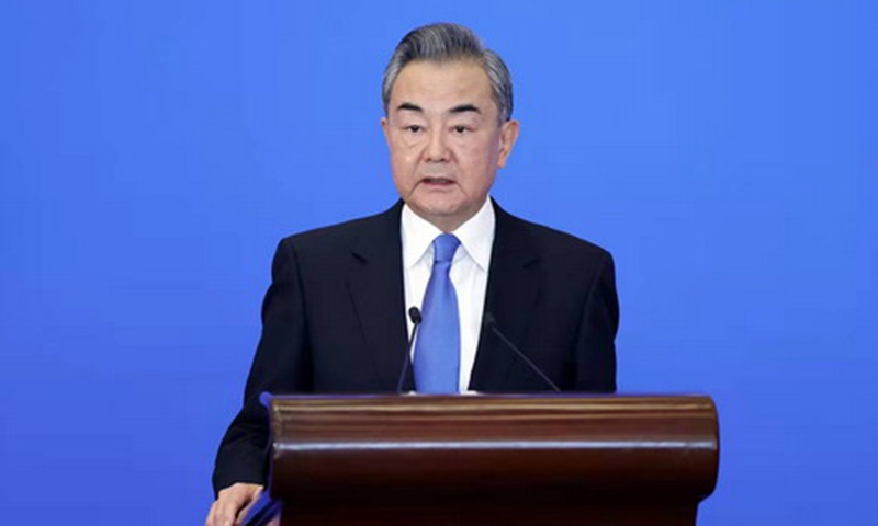 State Councilor and Minister of Foreign Affairs Wang Yi delivers a speech at the Symposium on the International Situation and China's Foreign Relations in 2021. Photo: fmprc.gov.cn