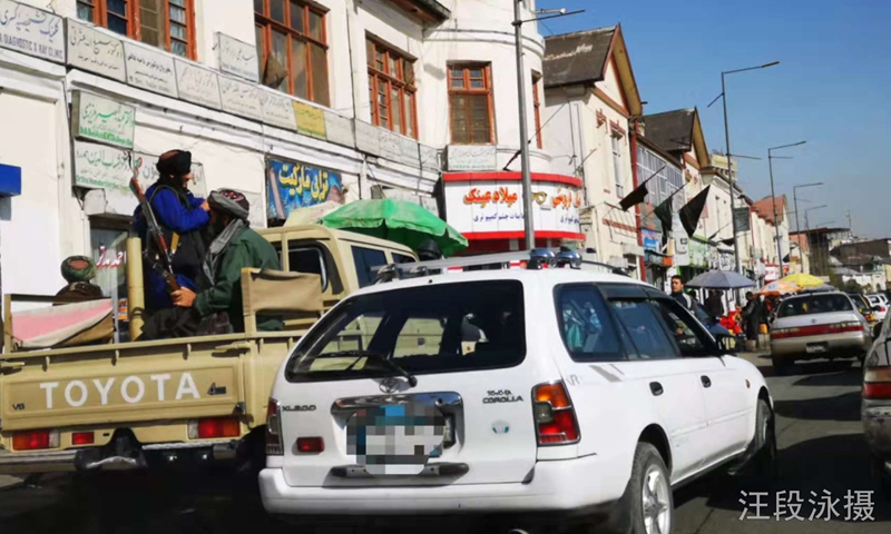 Taliban armed forces on the streets of Kabul Photo: Courtesy of Wang Duanyong