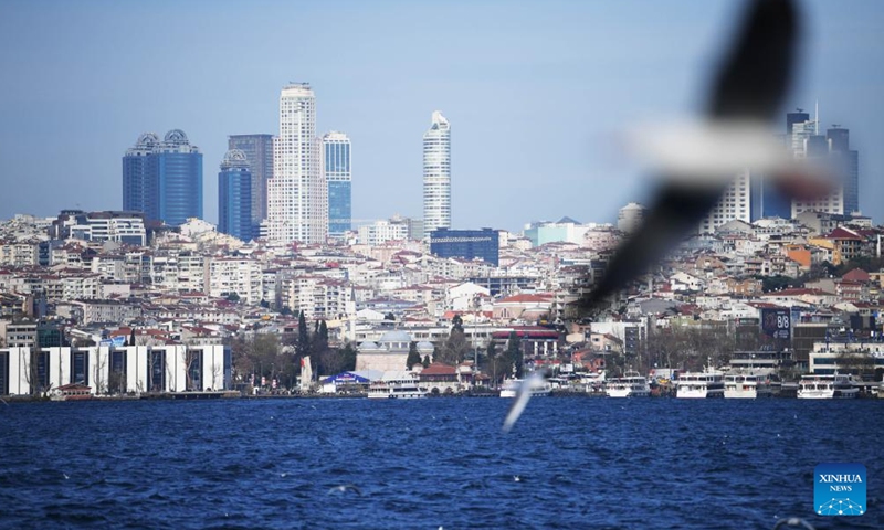 Photo taken on Dec. 26, 2021 shows a view of the Bosphorus Strait in Istanbul, Turkey. (Xinhua/Shadati)