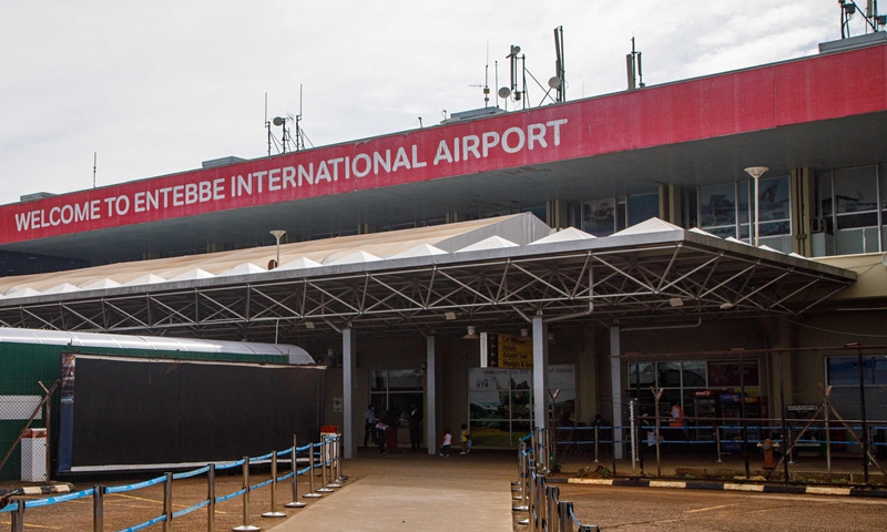 A general view of the main entrance of Entebbe International Airport in Entebbe, Uganda, on December 1, 2021 Photo: VCG