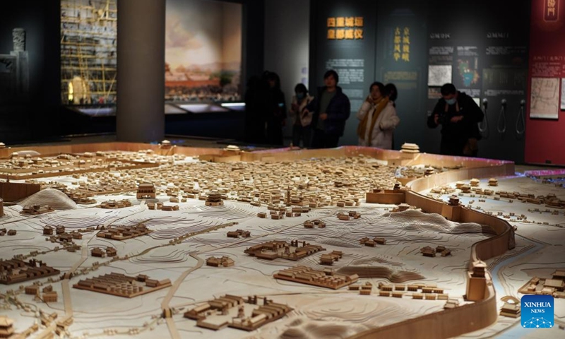 People visit the city wall museum of Nanjing in Nanjing, capital of east China's Jiangsu Province, Dec. 28, 2021. The Nanjing city wall museum opened for trial service here Tuesday. It will showcase the historic and cultural value of the Nanjing city wall from various aspects.(Photo: Xinhua)