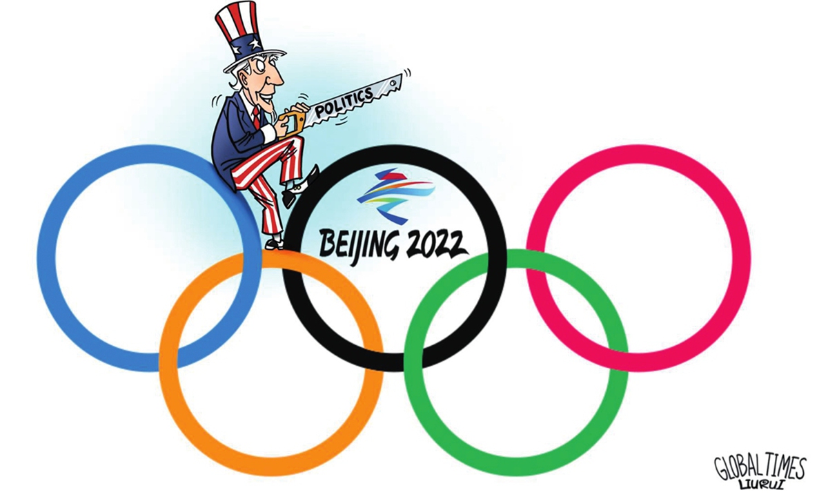 Politicizing Olympics Illustration: Liu Rui/GT