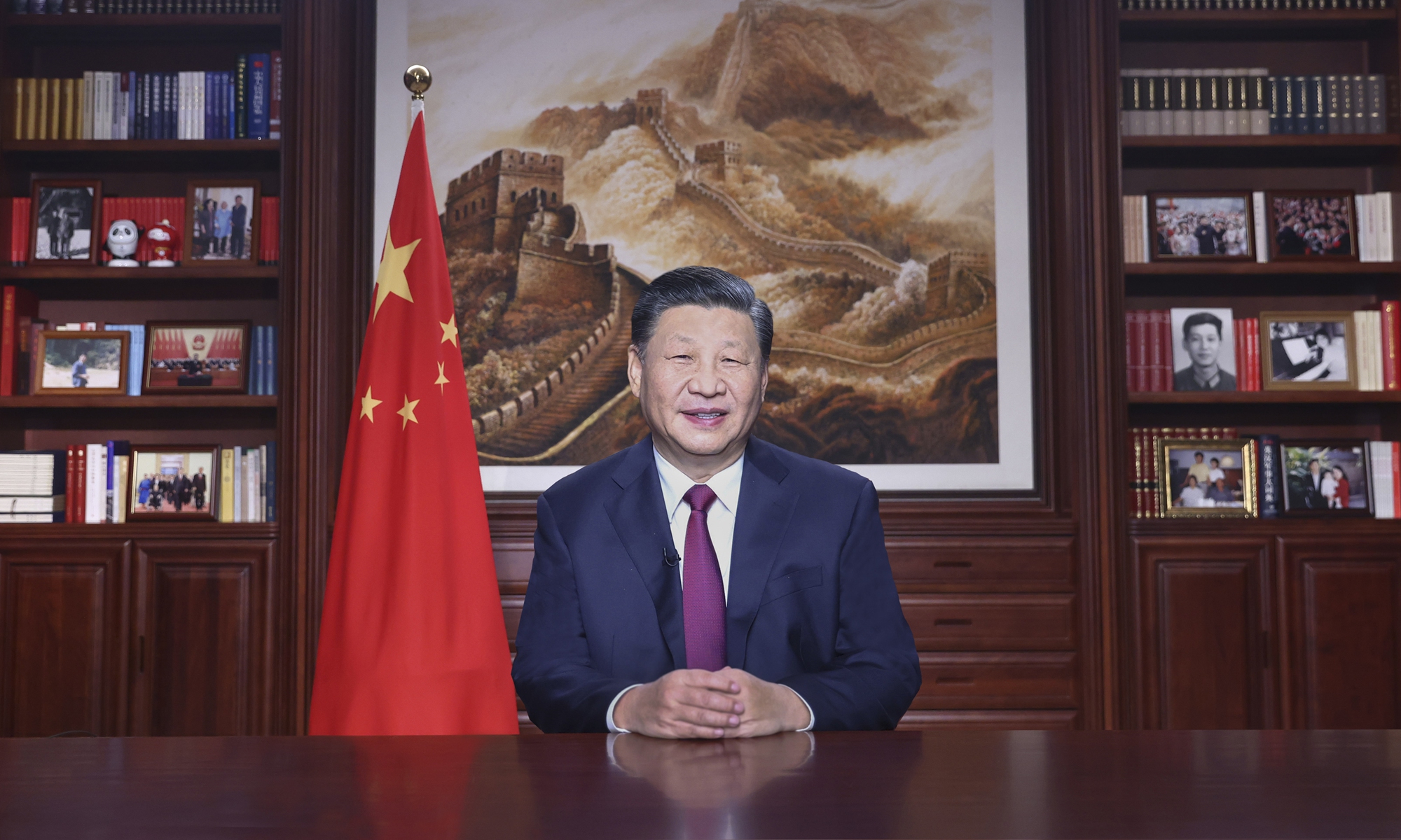 On New Year's eve, President Xi Jinping delivered his 2022 New Year Address through China Media Group and the Internet.Photo:Xinhua