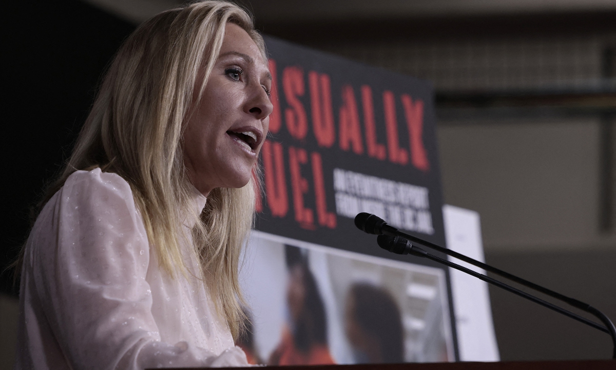 US Representative Marjorie Taylor Greene Photo: AFP