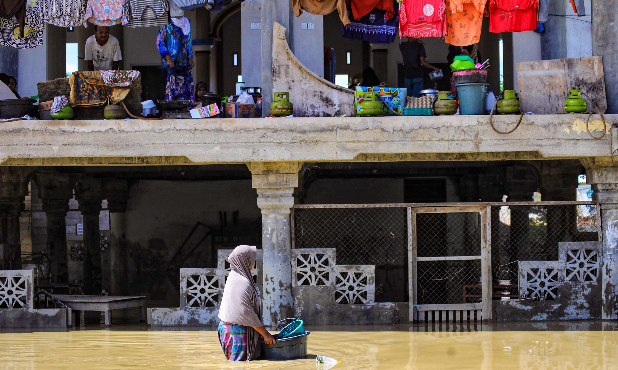 Wading to safety Wading to safety