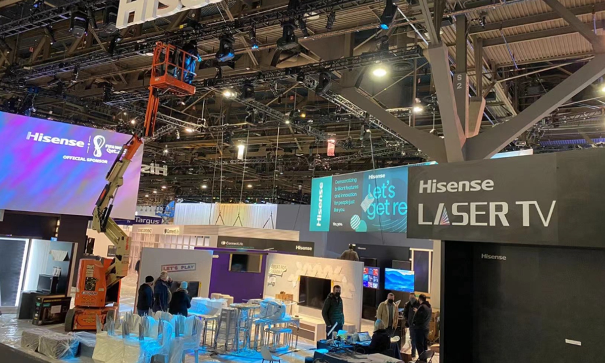 The booth of Hisense at CES 2022 Photo: Courtesy of Hisense