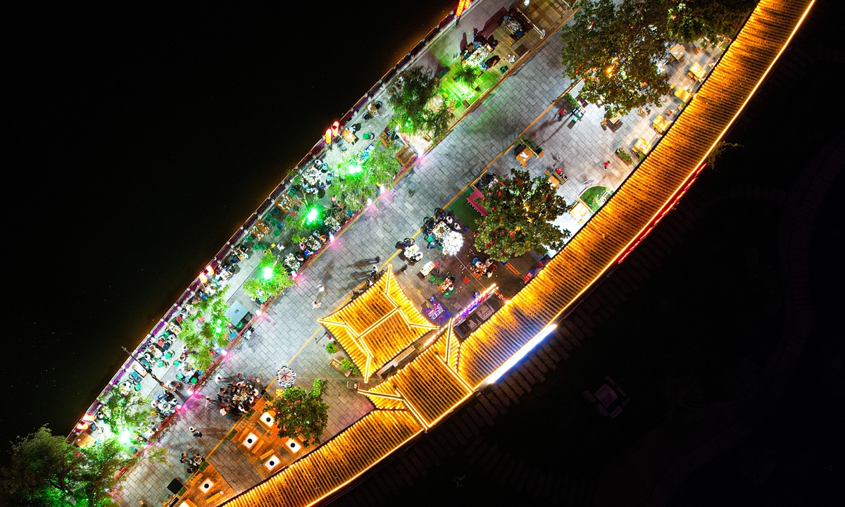 The night view of Jining Photo: Yang Ruoyu/GT


