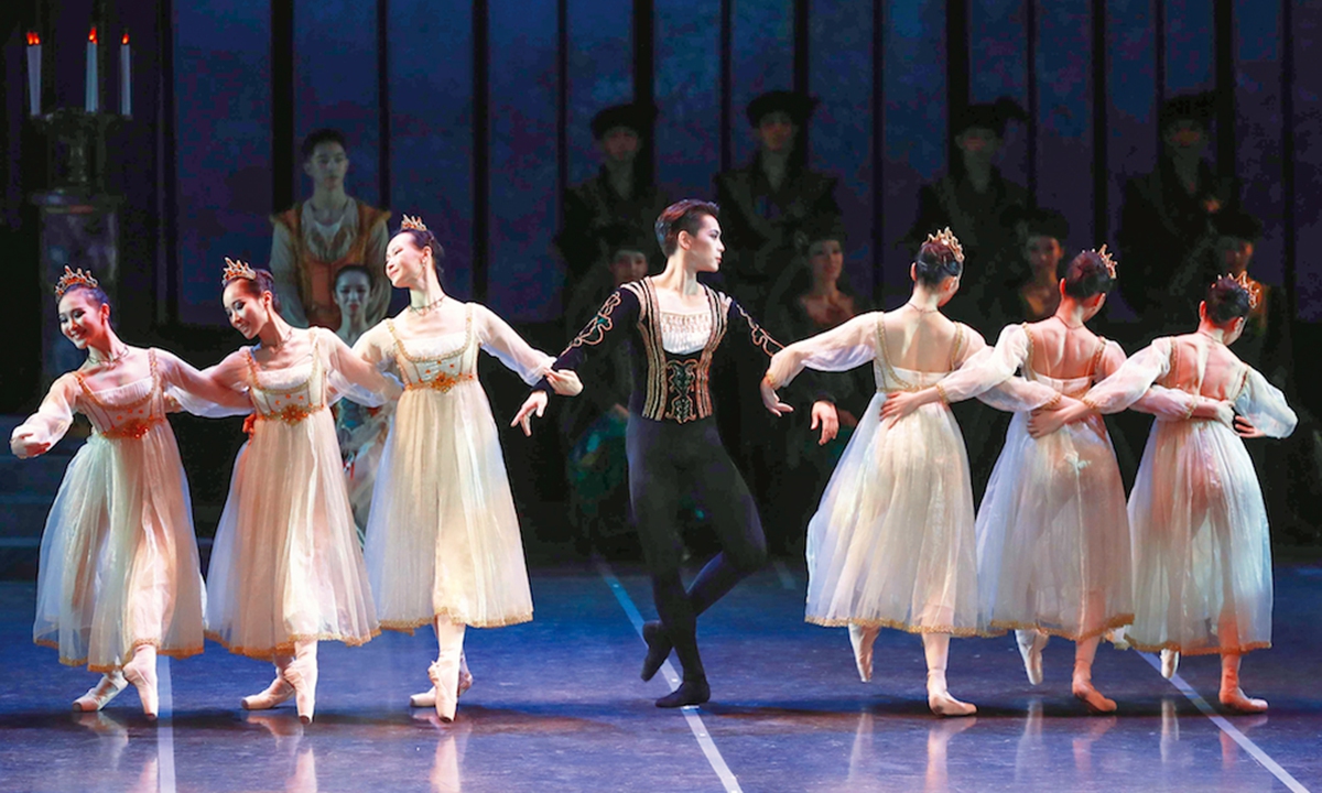 <em>Ballet dancers rehearse Swan Lake at Shanghai Grand Theatre on June 17, 2020. Photo: IC</em>
