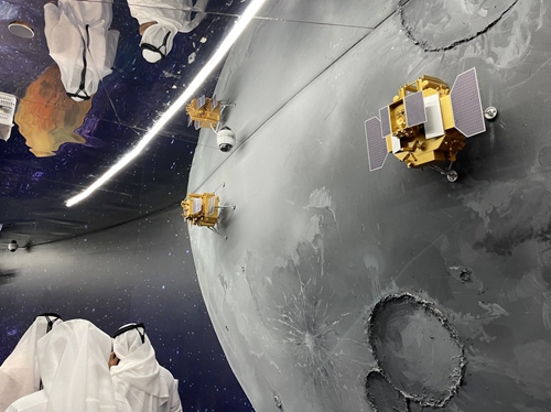 Photo taken on Oct. 1, 2021 shows the opening ceremony at the China Pavilion of Expo 2020 Dubai in Dubai, the United Arab Emirates.(Photo: Xinhua)