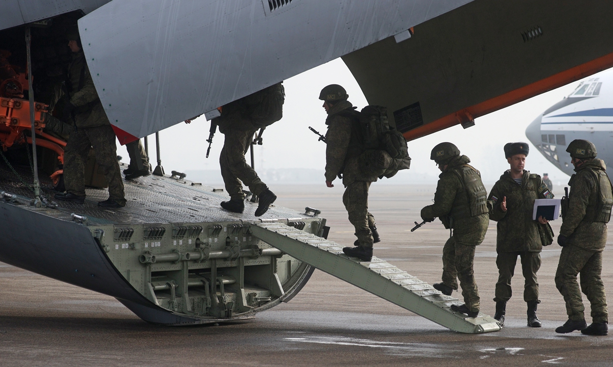 security treaty organization (csto) peacekeeping forces board a