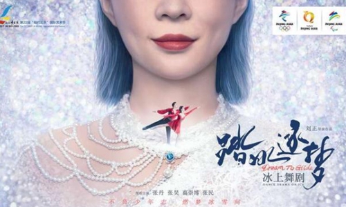 Dream to Glide, China's first original ice drama that features veteran figure skaters such as Zhang Dan and Zhang Hao Photo: Sina Weibo 