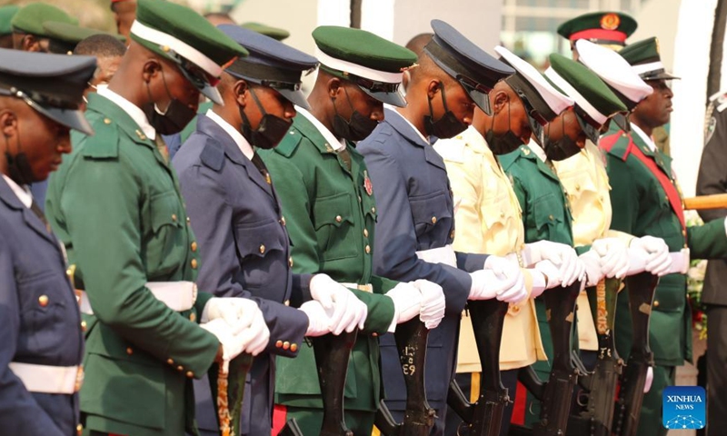 Members of Nigerian Armed Forces attend the Armed Forces Remembrance Day ceremony in Lagos, Nigeria, on Jan. 15, 2022.Photo:Xinhua