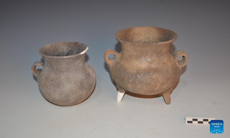 File photo provided by the Shanxi archaeology research institute shows the relics items in an excavation site in Shuozhou, north China's Shanxi Province. Archaeologists have discovered more than 400 tombs dating back to the Eastern Zhou Dynasty (770 B.C.-256 B.C.) and the Han dynasty (202 B.C.-220 A.D.) in north China's Shanxi Province. The excavation site in the city of Shuozhou spans 8 hectares, according to the Shanxi archaeology research institute.(Photo: Xinhua)