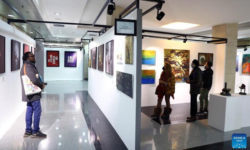 People visit Egypt's 1st World Art Forum in Cairo - Global Times