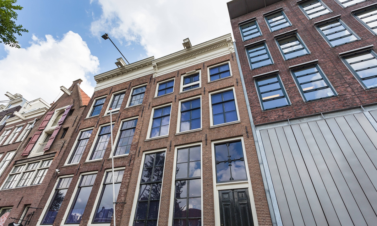 The Anne Frank House in Amsterdam, the Netherlands 
Below: Anne Frank Photos: IC
