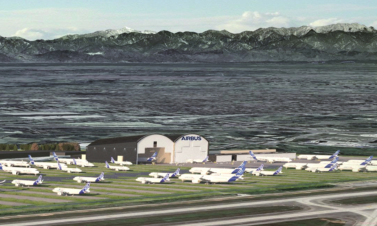 A rendering of the proposed Airbus aircraft life-cycle service center Photo: Courtesy of Airbus